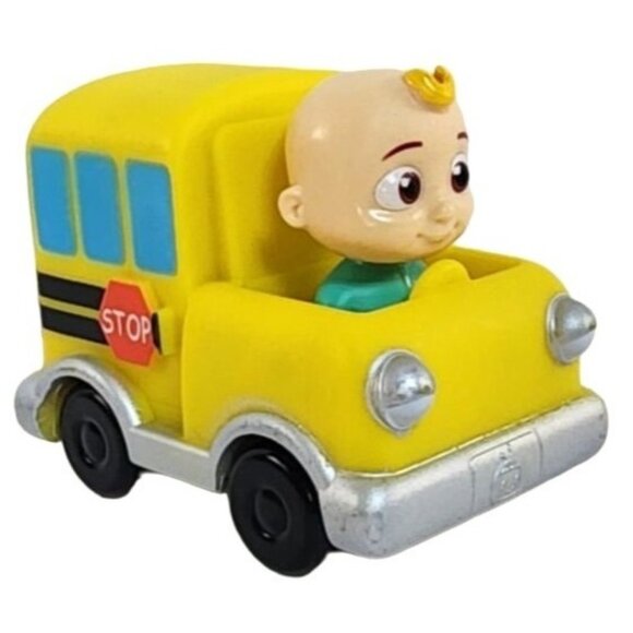 Jazwares Cocomelon Mini Figure School Bus 2020 Moonbug Vehicle Toy 4 Inches - Picture 1 of 6